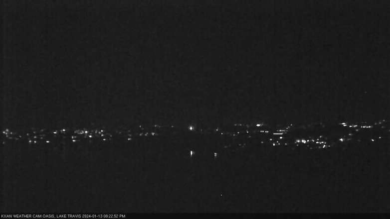 Lake Travis webcam, January 13, 2024 8:25 PM CT