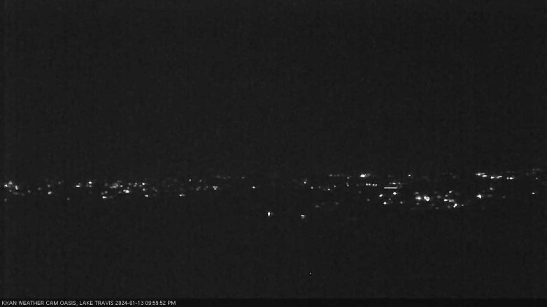 Lake Travis webcam, January 13, 2024 10:00 PM CT