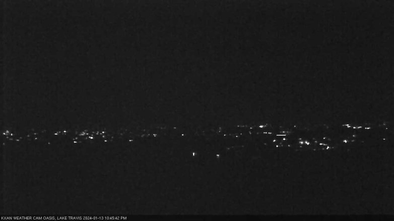 Lake Travis webcam, January 13, 2024 10:45 PM CT