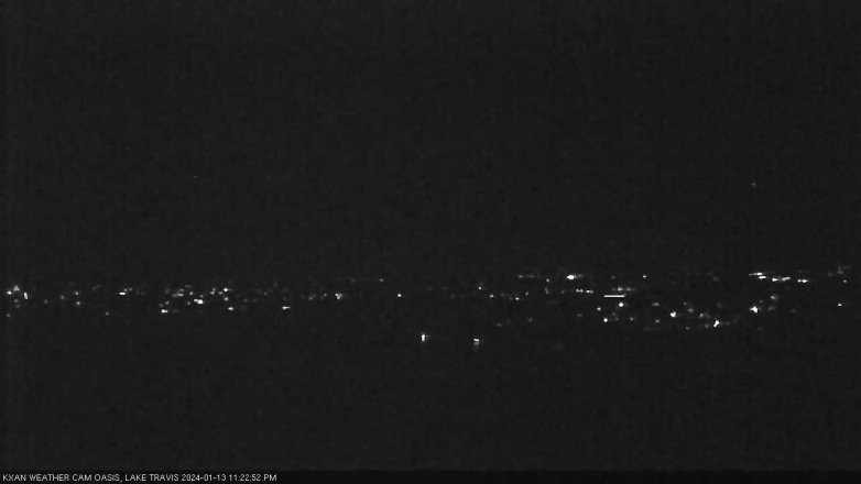 Lake Travis webcam, January 13, 2024 11:25 PM CT