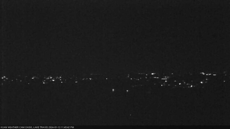 Lake Travis webcam, January 13, 2024 11:45 PM CT