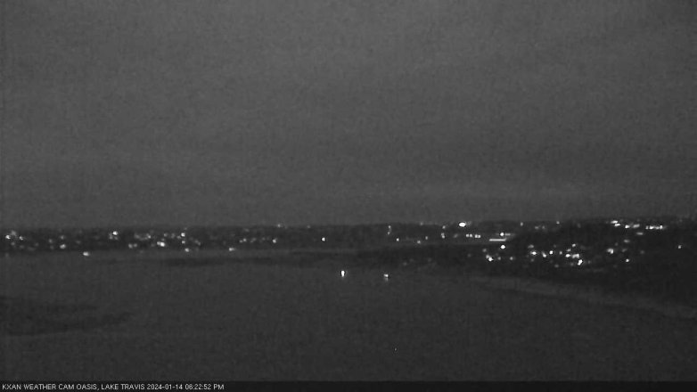 Lake Travis webcam, January 14, 2024 6:25 PM CT