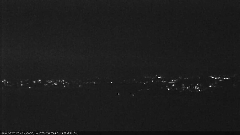 Lake Travis webcam, January 14, 2024 7:45 PM CT