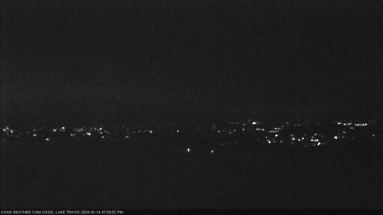 Lake Travis webcam, January 14, 2024 8:00 PM CT