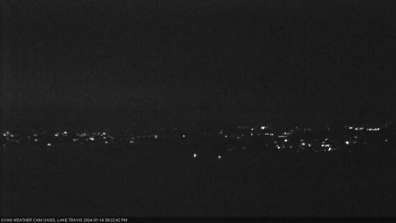 Lake Travis webcam, January 14, 2024 8:25 PM CT