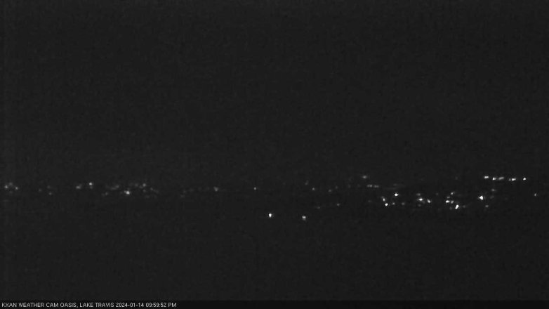 Lake Travis webcam, January 14, 2024 10:00 PM CT