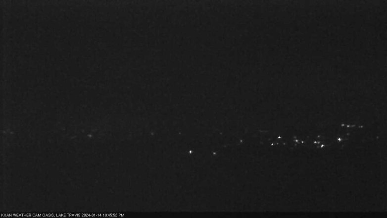 Lake Travis webcam, January 14, 2024 10:45 PM CT