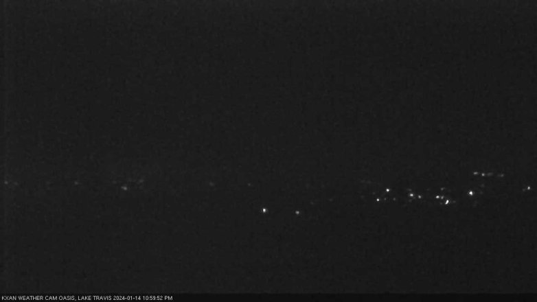 Lake Travis webcam, January 14, 2024 11:00 PM CT