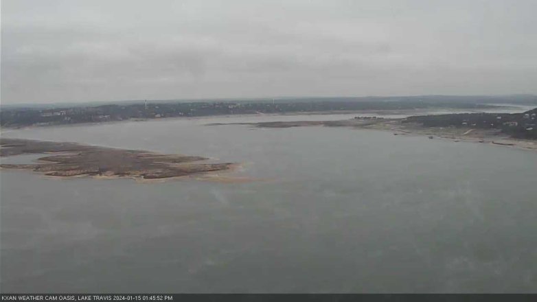 Lake Travis webcam, January 15, 2024 1:45 PM CT