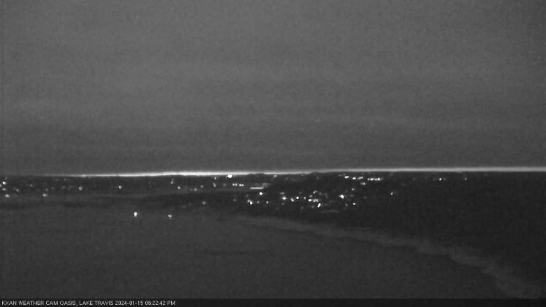 Lake Travis webcam, January 15, 2024 6:25 PM CT