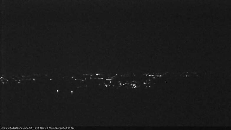 Lake Travis webcam, January 15, 2024 7:45 PM CT