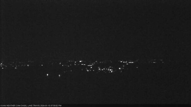 Lake Travis webcam, January 15, 2024 8:00 PM CT