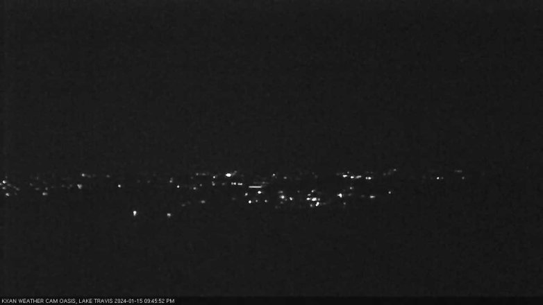 Lake Travis webcam, January 15, 2024 9:45 PM CT
