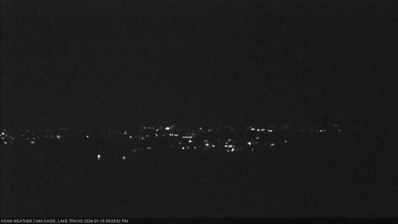 Lake Travis webcam, January 15, 2024 10:00 PM CT
