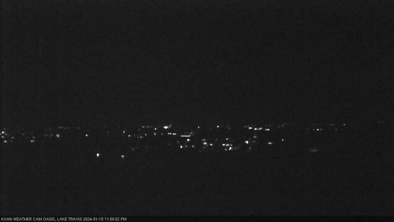 Lake Travis webcam, January 15, 2024 11:00 PM CT