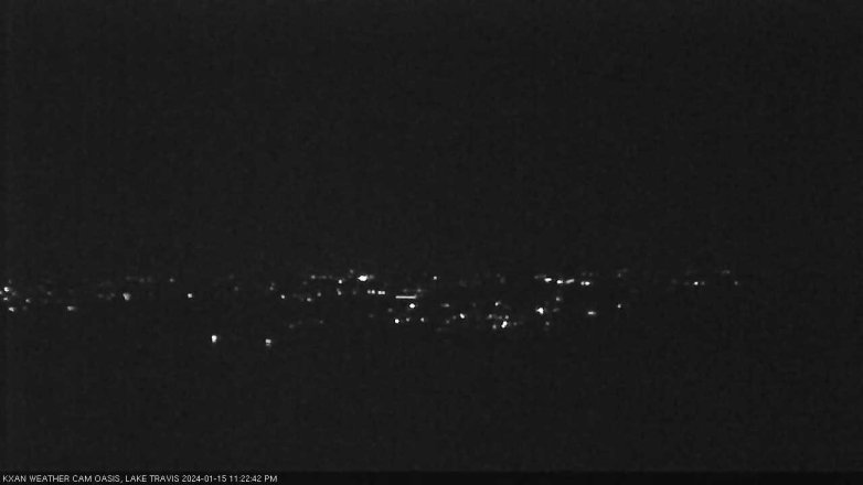 Lake Travis webcam, January 15, 2024 11:25 PM CT