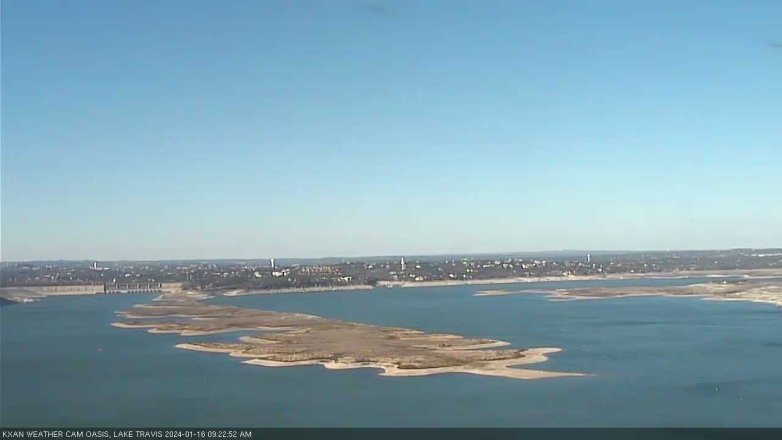 Lake Travis webcam, January 16, 2024 9:25 AM CT