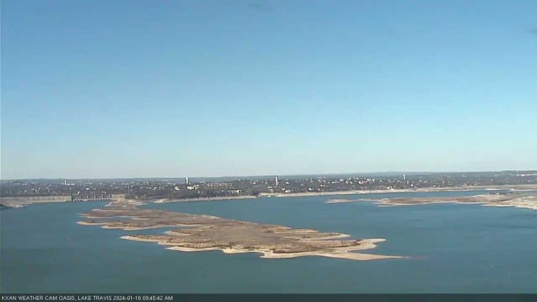 Lake Travis webcam, January 16, 2024 9:45 AM CT