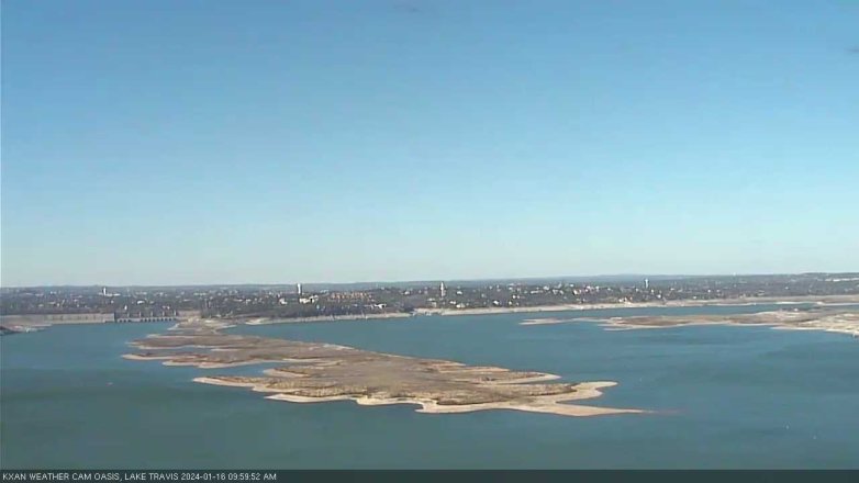 Lake Travis webcam, January 16, 2024 10:00 AM CT