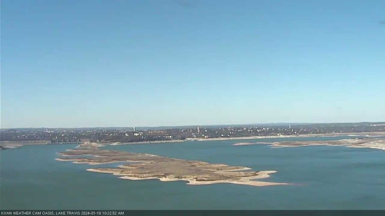 Lake Travis webcam, January 16, 2024 10:25 AM CT