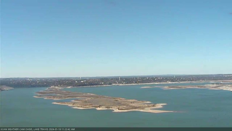 Lake Travis webcam, January 16, 2024 11:25 AM CT