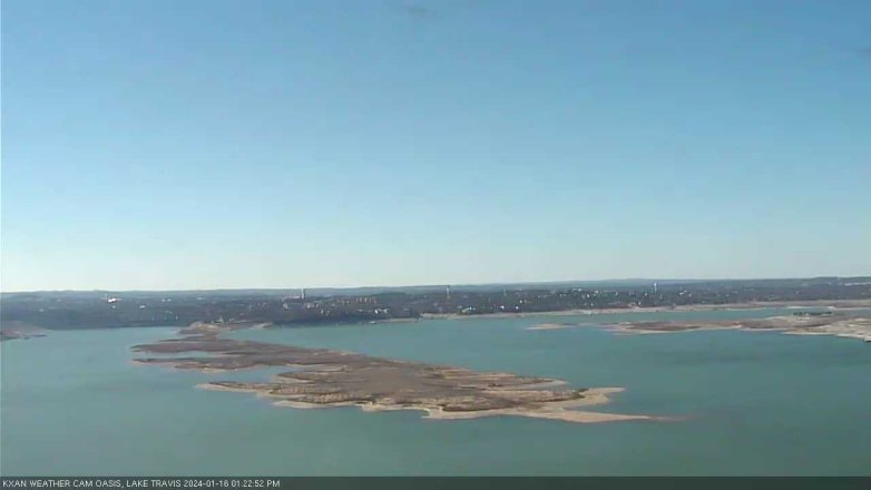 Lake Travis webcam, January 16, 2024 1:25 PM CT
