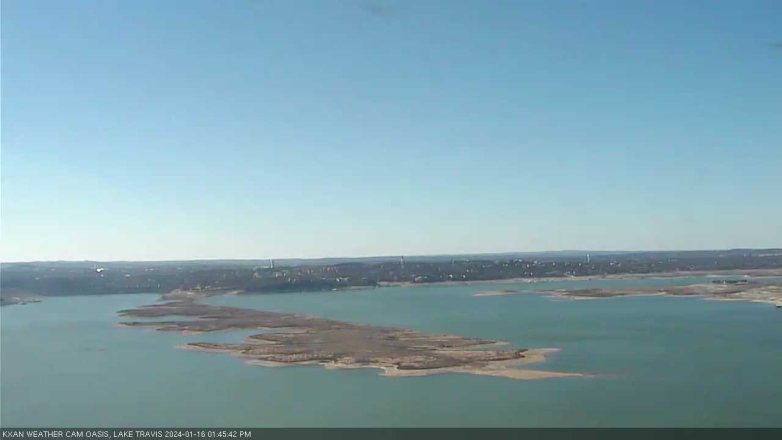 Lake Travis webcam, January 16, 2024 1:45 PM CT