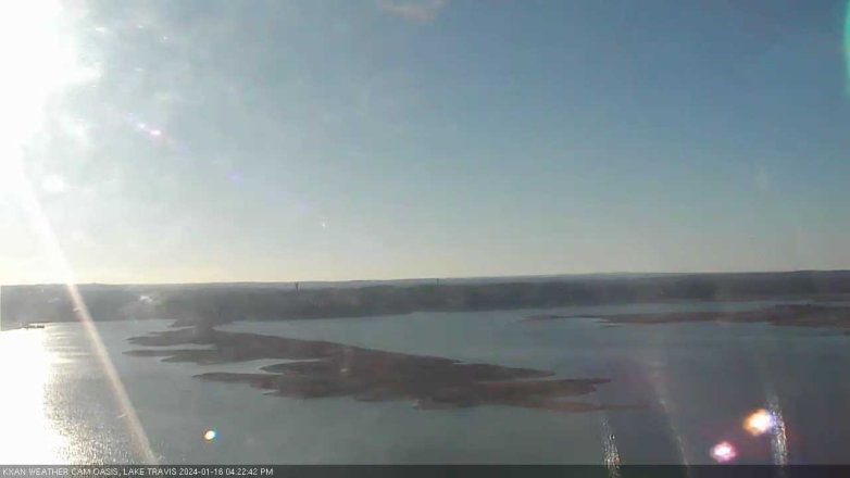 Lake Travis webcam, January 16, 2024 4:25 PM CT