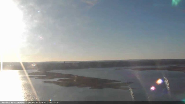 Lake Travis webcam, January 16, 2024 4:45 PM CT