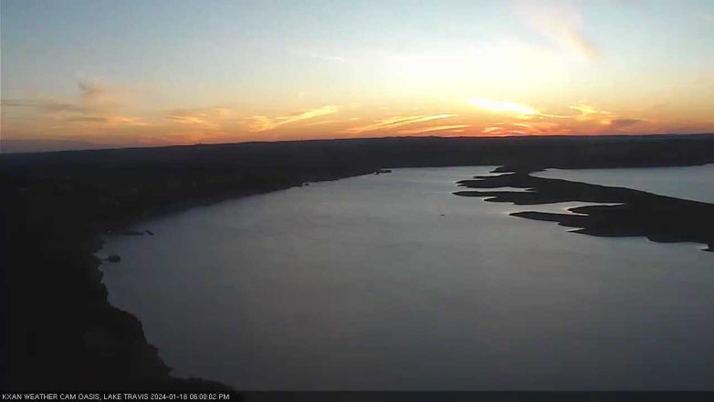 Lake Travis webcam, January 16, 2024 6:00 PM CT