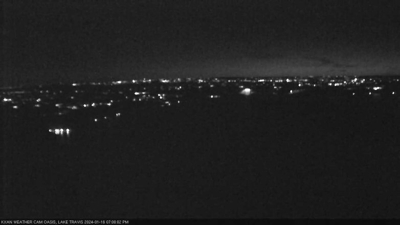 Lake Travis webcam, January 16, 2024 7:00 PM CT