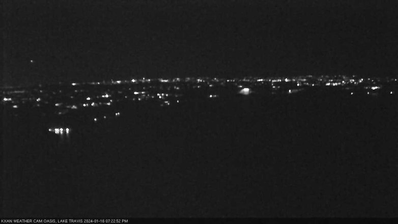 Lake Travis webcam, January 16, 2024 7:25 PM CT