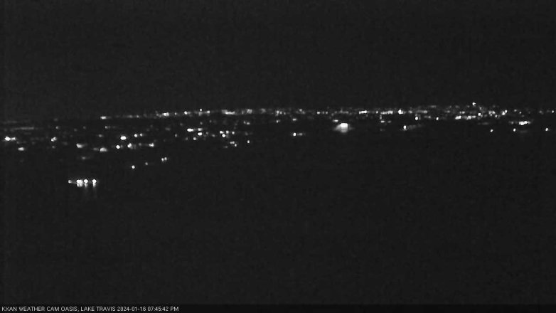 Lake Travis webcam, January 16, 2024 7:45 PM CT