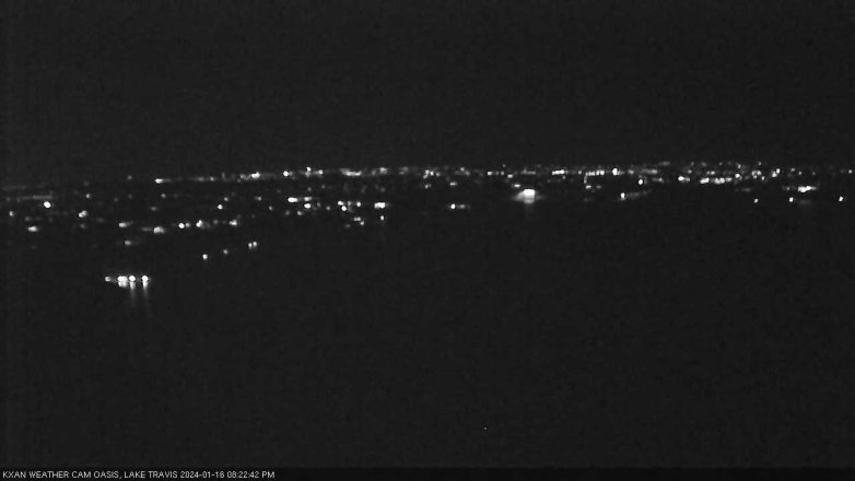 Lake Travis webcam, January 16, 2024 8:25 PM CT
