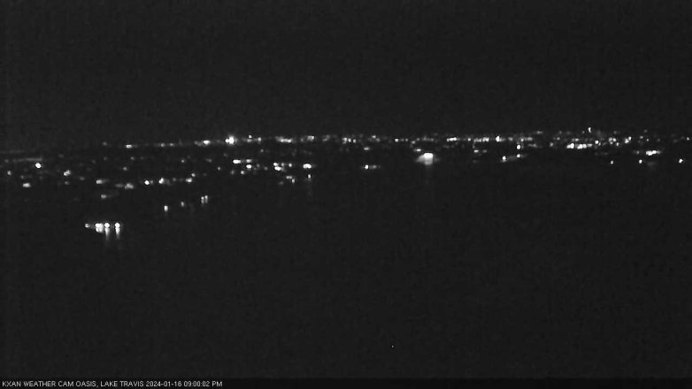 Lake Travis webcam, January 16, 2024 9:00 PM CT