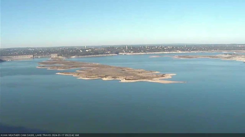 Lake Travis webcam, January 17, 2024 9:25 AM CT