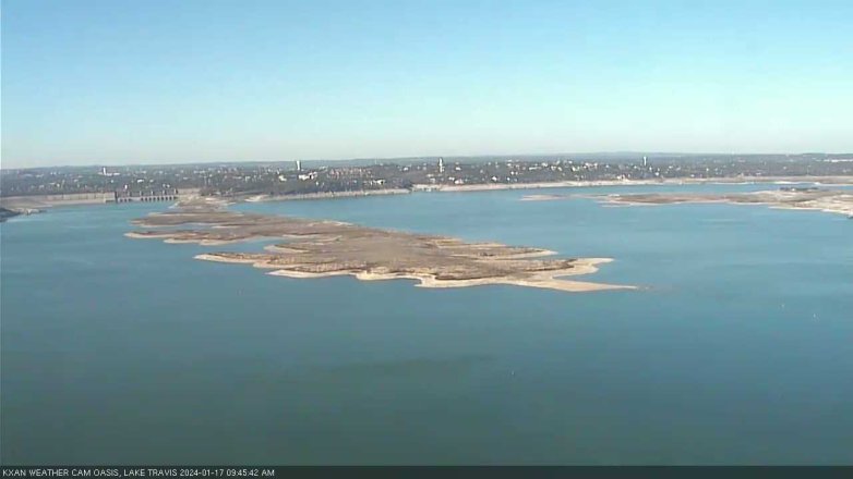 Lake Travis webcam, January 17, 2024 9:45 AM CT