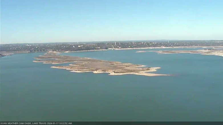 Lake Travis webcam, January 17, 2024 10:25 AM CT