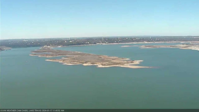 Lake Travis webcam, January 17, 2024 11:45 AM CT