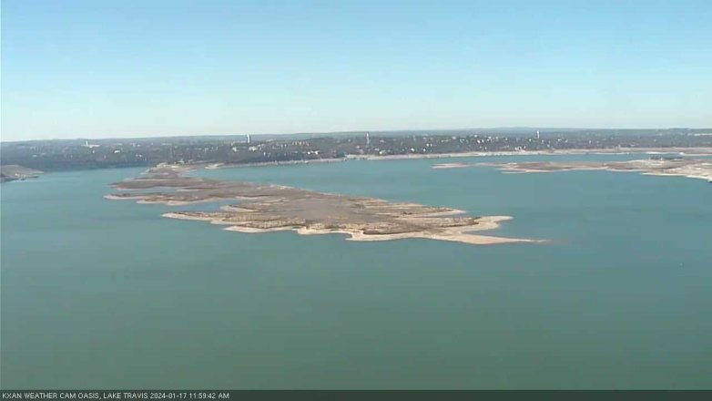 Lake Travis webcam, January 17, 2024 12:00 PM CT