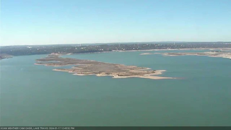 Lake Travis webcam, January 17, 2024 12:45 PM CT