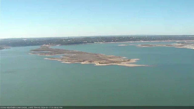 Lake Travis webcam, January 17, 2024 1:00 PM CT
