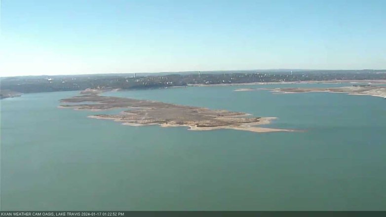 Lake Travis webcam, January 17, 2024 1:25 PM CT