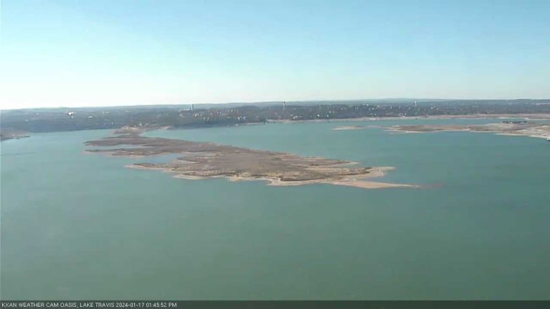 Lake Travis webcam, January 17, 2024 1:45 PM CT