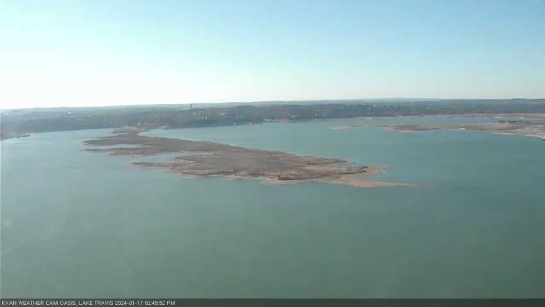 Lake Travis webcam, January 17, 2024 2:45 PM CT