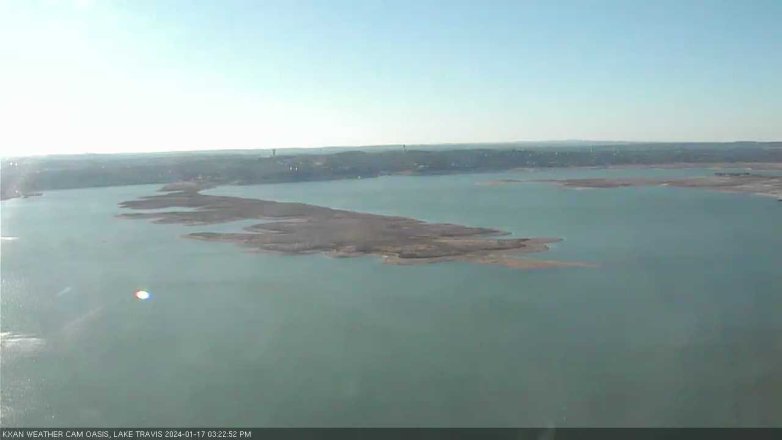 Lake Travis webcam, January 17, 2024 3:25 PM CT