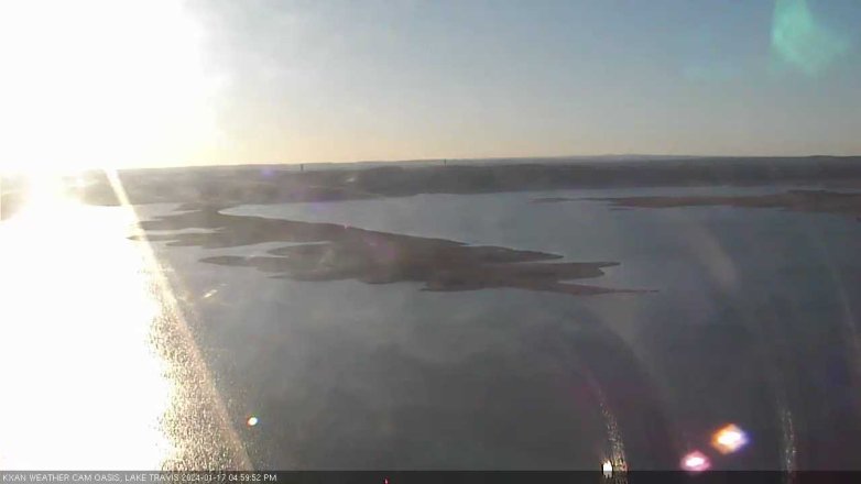 Lake Travis webcam, January 17, 2024 5:00 PM CT