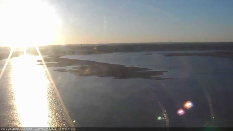 Lake Travis webcam, January 17, 2024 5:25 PM CT