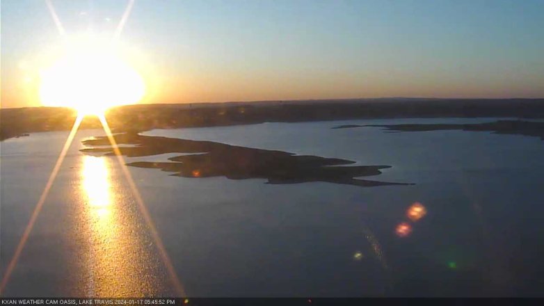 Lake Travis webcam, January 17, 2024 5:45 PM CT