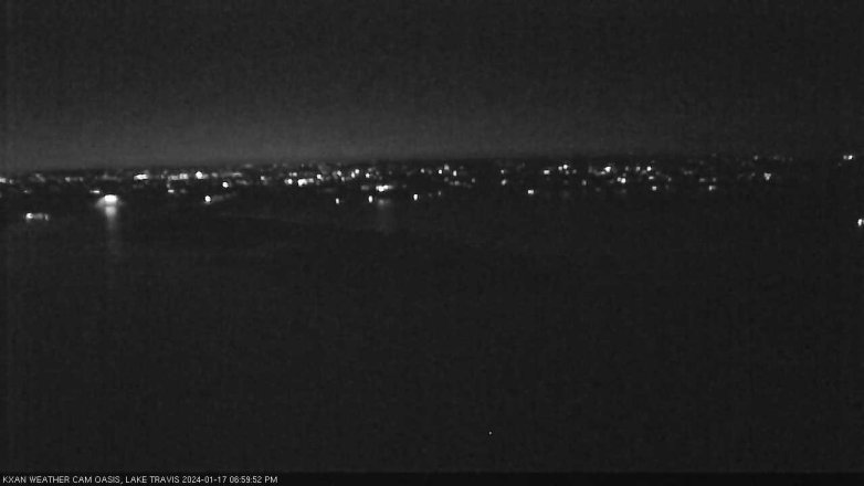 Lake Travis webcam, January 17, 2024 7:00 PM CT